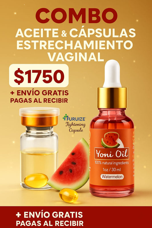 Aceite y capsula de apretamiento vaginal